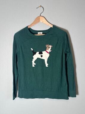 St. John’s Bay Emerald Green Dog Sweater Womens XL Layering Lightweight Pullover
